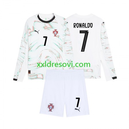 Portugal Cristiano Ronaldo 7 Gostujući Dječji Nogometni Dres 2025 Dugim Rukavima